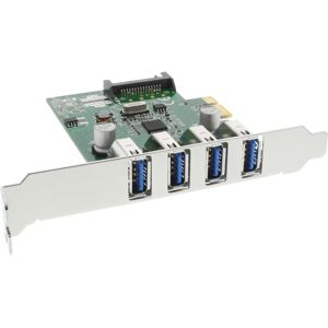 InLine USB PCIe Adapter - 4 Port, Low Profile, 5 Gbps InLine USB PCIe Adapter - 4 Port, Low Profile, 5 Gbps
