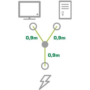 InLine 16657K power cable - Y, 3m - Black - Power Cable InLine 16657K power cable - Y, 3m - Black - Power Cable