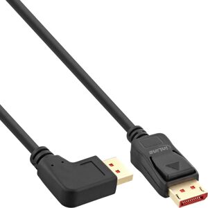 InLine 17152L DisplayPort Cable - 2m, Gold-Plated, Right-Angled, Supports 8K InLine 17152L DisplayPort Cable - 2m, Gold-Plated, Right-Angled, Supports 8K