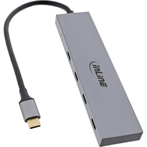 InLine 35392B Hub USB-C 4 Ports - USB 3.2 Gen 2 - Gris - Publicité InLine 35392B Hub USB-C 4 Ports - USB 3.2 Gen 2 - Gris - Publicité