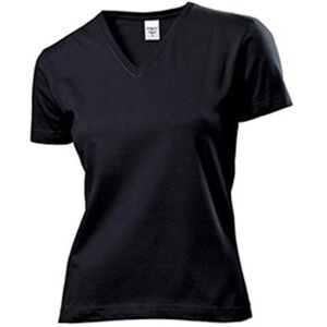 Stedman Classics Sorte Opal V-hals Damer T-Shirt - T-Shirt Stedman Classics Sorte Opal V-hals Damer T-Shirt - T-Shirt