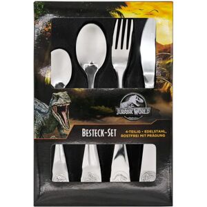 Zestaw Sztućców Dla Dzieci Jurassic World - Stal nierdzewna, 4 szt. Zestaw Sztućców Dla Dzieci Jurassic World - Stal nierdzewna, 4 szt.