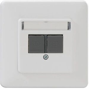 Rutenbeck 139112040 Prise - Blanc - Max 2 Modules - 6A - IP21 - Publicité Rutenbeck 139112040 Prise - Blanc - Max 2 Modules - 6A - IP21 - Publicité