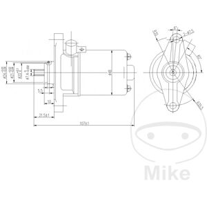 JMP MQD407C-ANTICLOCK - Startér na motorku JMP MQD407C-ANTICLOCK - Startér na motorku