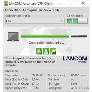 Lancom Systems Upgrade Advanced VPN Client 10 - License - VPN Software Lancom Systems Upgrade Advanced VPN Client 10 - License - VPN Software