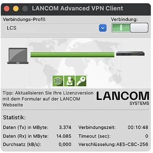 Lancom Systems 61609 (VE10) - VPN Client Lizenz - Mac - 10 Nutzer Lancom Systems 61609 (VE10) - VPN Client Lizenz - Mac - 10 Nutzer