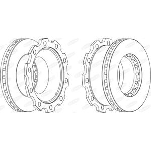BERAL BCR210A - Ventilated disc brake - 10 gaten BERAL BCR210A - Ventilated disc brake - 10 gaten