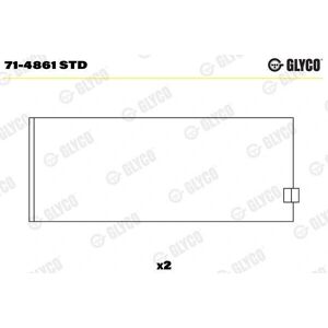 Glyco 71-4861 STD Moottorilaakeri - Teräksinen tuki sinteröidyllä pronssilla Glyco 71-4861 STD Moottorilaakeri - Teräksinen tuki sinteröidyllä pronssilla