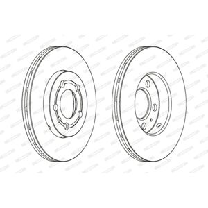 FERODO Jarrulevy - Ilmastoitu 256mm - 5 ruuvia - Min. paksuus 19mm FERODO Jarrulevy - Ilmastoitu 256mm - 5 ruuvia - Min. paksuus 19mm