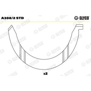 Glyco A308/2 STD Kampiakselin välimutteri Nissan - OEM 12280-ES60A Glyco A308/2 STD Kampiakselin välimutteri Nissan - OEM 12280-ES60A