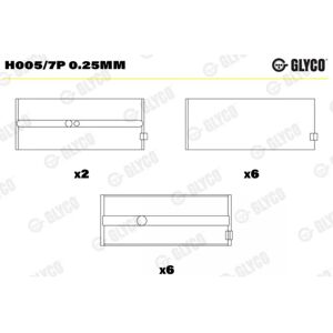 Glyco Cuscinetto H005/7P - 0,25mm Glyco Cuscinetto H005/7P - 0,25mm