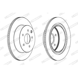 FERODO Renault Toyota Nissan Ilmastoitu jarrulevy 16mm - Jarrulevy FERODO Renault Toyota Nissan Ilmastoitu jarrulevy 16mm - Jarrulevy