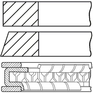Kit anelli piston GOETZE 08-442700-00 - Set di anelli Kit anelli piston GOETZE 08-442700-00 - Set di anelli