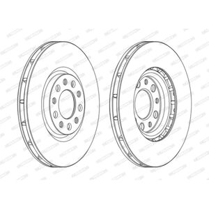 Ferodo Disco freno Fiat Alfa Jeep - Ventilato 305mm 28mm Ferodo Disco freno Fiat Alfa Jeep - Ventilato 305mm 28mm