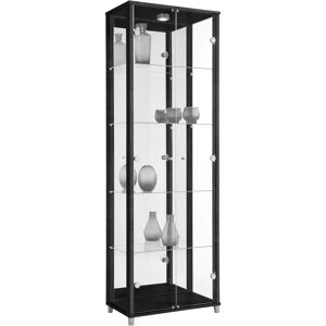 FIF MÖBEL Optima Vitrine - Schwarz - Regale, Glas, Kleiner Raum FIF MÖBEL Optima Vitrine - Schwarz - Regale, Glas, Kleiner Raum
