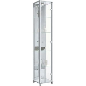 FIF MÖBEL Optima Silber Glasvitrine - Vitrine FIF MÖBEL Optima Silber Glasvitrine - Vitrine