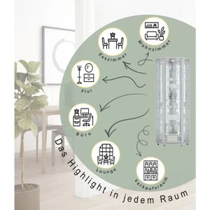 FIF MÖBEL TRIO Eckvitrine mit Beleuchtung - Glasvitrine FIF MÖBEL TRIO Eckvitrine mit Beleuchtung - Glasvitrine