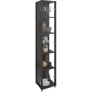 FIF MÖBEL OPTIMA Schwarze Vitrine - Standvitrine mit Beleuchtung FIF MÖBEL OPTIMA Schwarze Vitrine - Standvitrine mit Beleuchtung