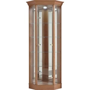 FIF MÖBEL TRIO Eiche Glaskast - 76x188cm, LED, Spiegel, Made in Germany FIF MÖBEL TRIO Eiche Glaskast - 76x188cm, LED, Spiegel, Made in Germany