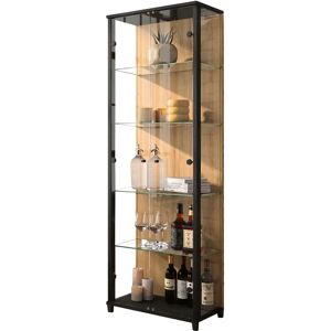 FIF MÖBEL Optima - Schwarze/Wildeiche Glasvitrine FIF MÖBEL Optima - Schwarze/Wildeiche Glasvitrine