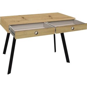 MÄUSBACHER Big System Office Schreibtisch - 108x65cm, schwarz/asteiche, Stahlrahmen MÄUSBACHER Big System Office Schreibtisch - 108x65cm, schwarz/asteiche, Stahlrahmen