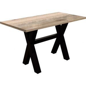 MÄUSBACHER Schwarz 160cm X-Form Bartisch MÄUSBACHER Schwarz 160cm X-Form Bartisch
