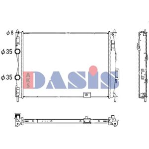 Nissan Qashqai Kühler - Motorkühlung - 590x433x16mm Nissan Qashqai Kühler - Motorkühlung - 590x433x16mm
