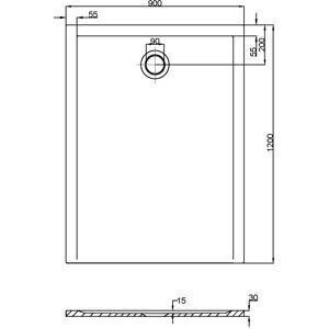 Plateau de Douche Rectangulaire Hoesch Muna S - 1200x900mm - Blanc - Publicité Plateau de Douche Rectangulaire Hoesch Muna S - 1200x900mm - Blanc - Publicité