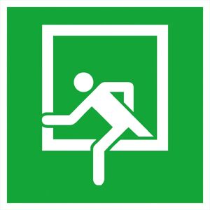 Magni Sicherheitskennzeichnung - Notausstieg Folie 200x200 mm Magni Sicherheitskennzeichnung - Notausstieg Folie 200x200 mm