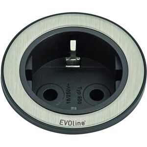 Evoline 159280001100 Multiprise - Encastrement, Acier Inoxydable, Noir - Publicité Evoline 159280001100 Multiprise - Encastrement, Acier Inoxydable, Noir - Publicité