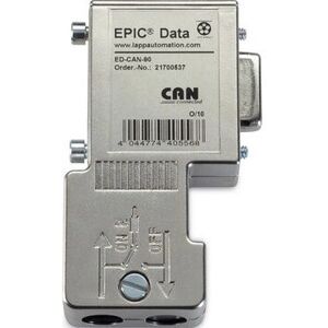 Lapp EPIC ED-CAN-90 elektrische connector - 90° hoek, 9-polig, IP20, metalen behuizing Lapp EPIC ED-CAN-90 elektrische connector - 90° hoek, 9-polig, IP20, metalen behuizing