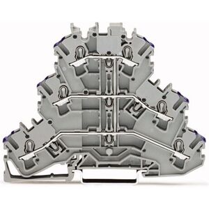 Morsetti Wago 2002-3208 - 3 Livelli, 5,20mm, Grigio - Morsetti Morsetti Wago 2002-3208 - 3 Livelli, 5,20mm, Grigio - Morsetti