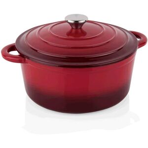 WAS Germany Cocotte 24cm Émaillée Rouge Fonte - Casserole - Publicité WAS Germany Cocotte 24cm Émaillée Rouge Fonte - Casserole - Publicité