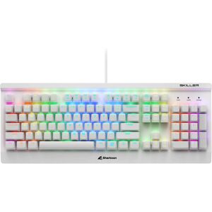 Tastatură Mecanică Compactă Albă SKILLER SGK3 de la Sharkoon - Gaming USB Tastatură Mecanică Compactă Albă SKILLER SGK3 de la Sharkoon - Gaming USB