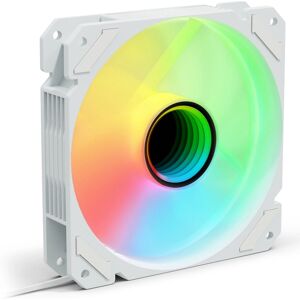 Sharkoon Mirror PWM RGB Computer-kabinetventilator - Hvid Sharkoon Mirror PWM RGB Computer-kabinetventilator - Hvid