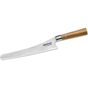 Böker Damast olijf broodmes - 23,5 cm damast lemmet Böker Damast olijf broodmes - 23,5 cm damast lemmet