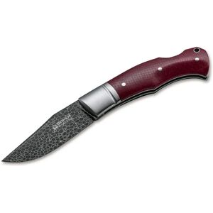 Böker Boxer 111025DAM Damassé Micarta Couteau Gentleman - Publicité Böker Boxer 111025DAM Damassé Micarta Couteau Gentleman - Publicité