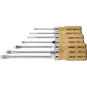 HOLEX - Ensemble de tournevis avec poignée en bois, largeur de pointe 12 mm - Set de tournevis - Publicité HOLEX - Ensemble de tournevis avec poignée en bois, largeur de pointe 12 mm - Set de tournevis - Publicité