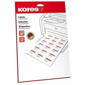 Kores LR060.25 Bílé kulaté štítky - Štítky Kores LR060.25 Bílé kulaté štítky - Štítky