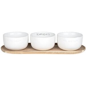 Raeder Dining Ensemble de Bols à Petit Déjeuner - Porcelaine et Bois - Publicité Raeder Dining Ensemble de Bols à Petit Déjeuner - Porcelaine et Bois - Publicité