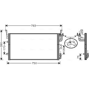 AVA COOLING HY5083 Condensor - Aluminium, 13mm, Parallelle buizen AVA COOLING HY5083 Condensor - Aluminium, 13mm, Parallelle buizen