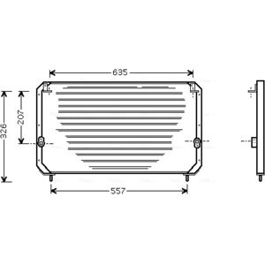 AVA COOLING TO5202 Condensor - Aluminium - 690mm - Airconditioning AVA COOLING TO5202 Condensor - Aluminium - 690mm - Airconditioning