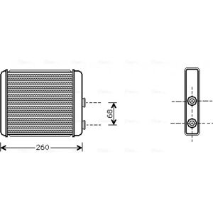 PRASCO OL6259 Aluminium Radiator - Heating System Compatible with Opel Astra G, Zafira A, Caravan PRASCO OL6259 Aluminium Radiator - Heating System Compatible with Opel Astra G, Zafira A, Caravan