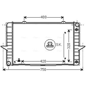 PRASCO VO2092 Aluminium Radiator - Volvo: C70 I Coupé, V70 I, 850 Break - Koelsysteem PRASCO VO2092 Aluminium Radiator - Volvo: C70 I Coupé, V70 I, 850 Break - Koelsysteem