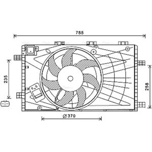 AVA COOLING OL7621 Tuuletin - 8 Lehdet 14V 381mm AVA COOLING OL7621 Tuuletin - 8 Lehdet 14V 381mm