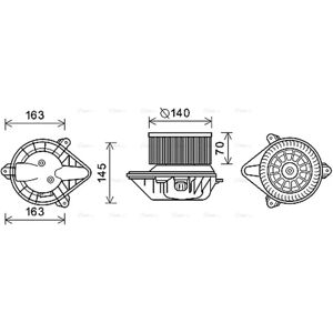 AVACALIDAD REFRIGERACIÓN Motor de ventilador interior - 2 polos - 146mm - 276W AVACALIDAD REFRIGERACIÓN Motor de ventilador interior - 2 polos - 146mm - 276W