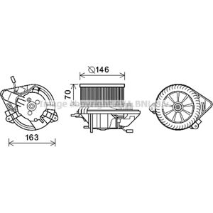 AVA COOLING CN8295 Elektrische Motor - 4 Polen 146mm AVA COOLING CN8295 Elektrische Motor - 4 Polen 146mm