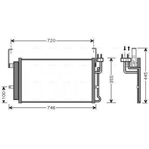 Condenser AVA QUALITY COOLING - Aluminio, Secador, 664mm Condenser AVA QUALITY COOLING - Aluminio, Secador, 664mm