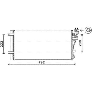 Ava Quality Cooling KAA5148D Condenser - R134a, 665mm, Aluminium Ava Quality Cooling KAA5148D Condenser - R134a, 665mm, Aluminium