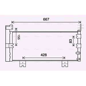 Ava Cooling Condensor - Model TO5728D - Aluminium, Parallel Buisjes, Droger - Airco Condensor Ava Cooling Condensor - Model TO5728D - Aluminium, Parallel Buisjes, Droger - Airco Condensor